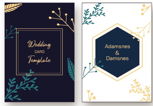 Luxury Wedding Invitation Card Template Free Vector