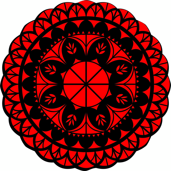 Mandala Decorative Pattern Clipart for Wall Decor Free Laser Cut File