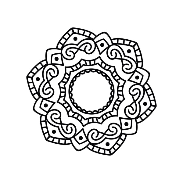 Mandala Design Ornament DXF File