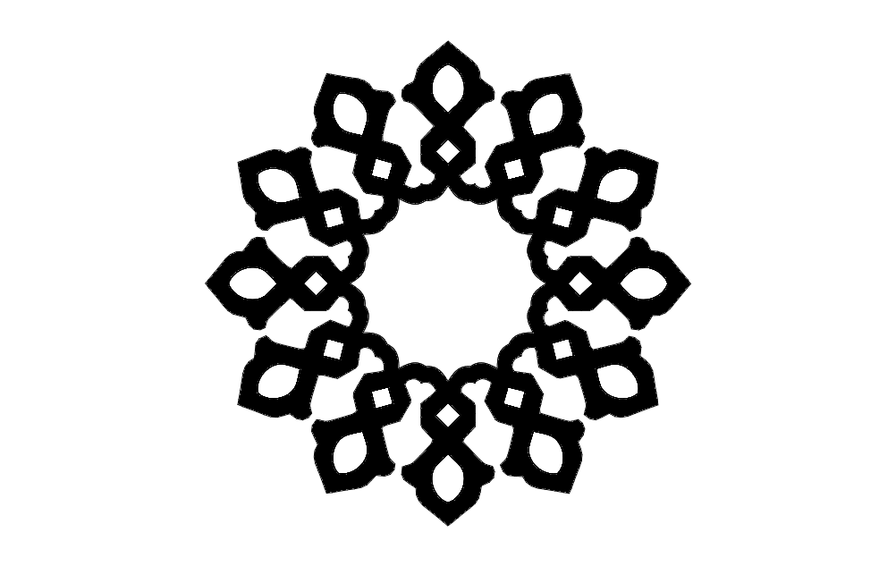Mandala Design round Ornament DXF File