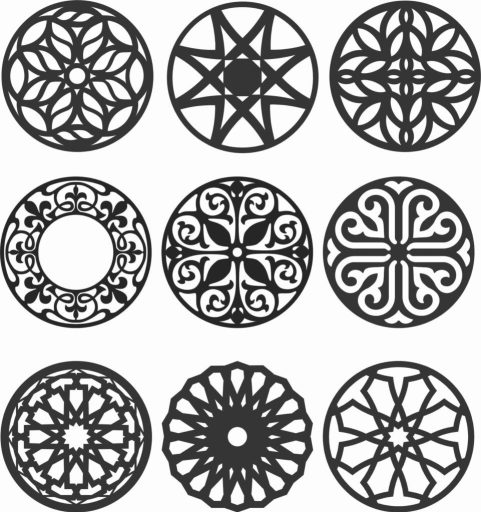 Mandala Door and Privacy Decorative Screen Panel DXF File
