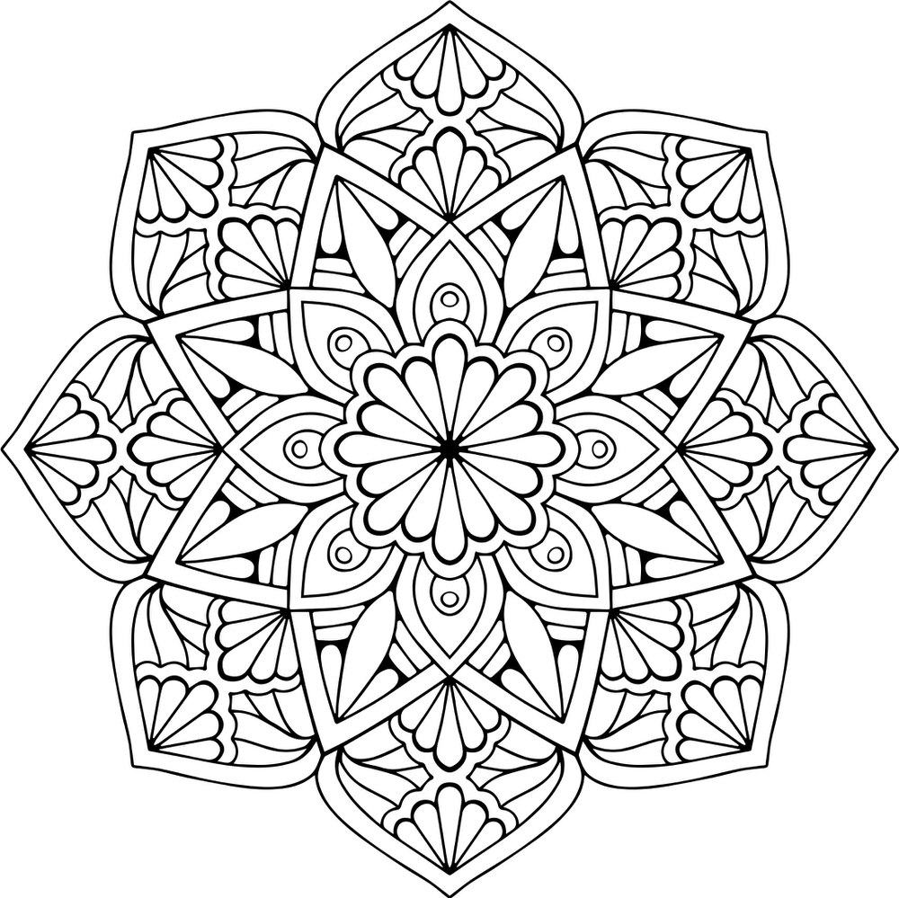 Mandala Floral Star Ornament CDR File