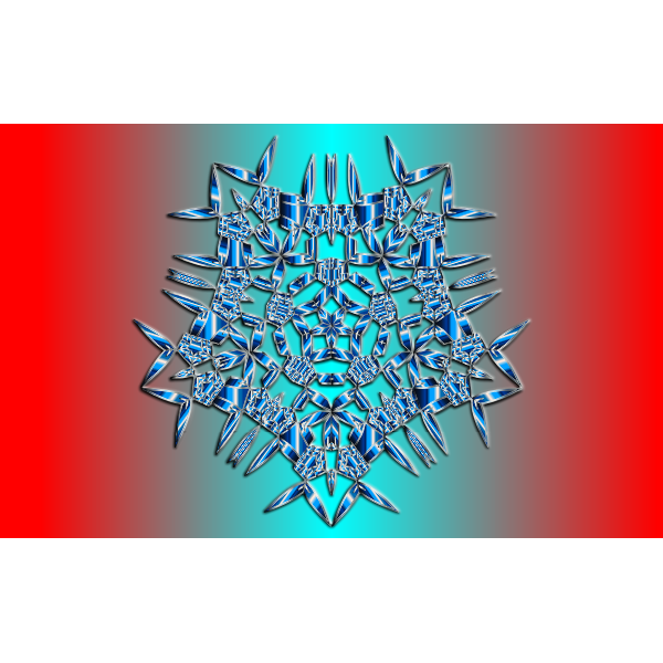 Mandala Slash Snowflake Vector SVG File
