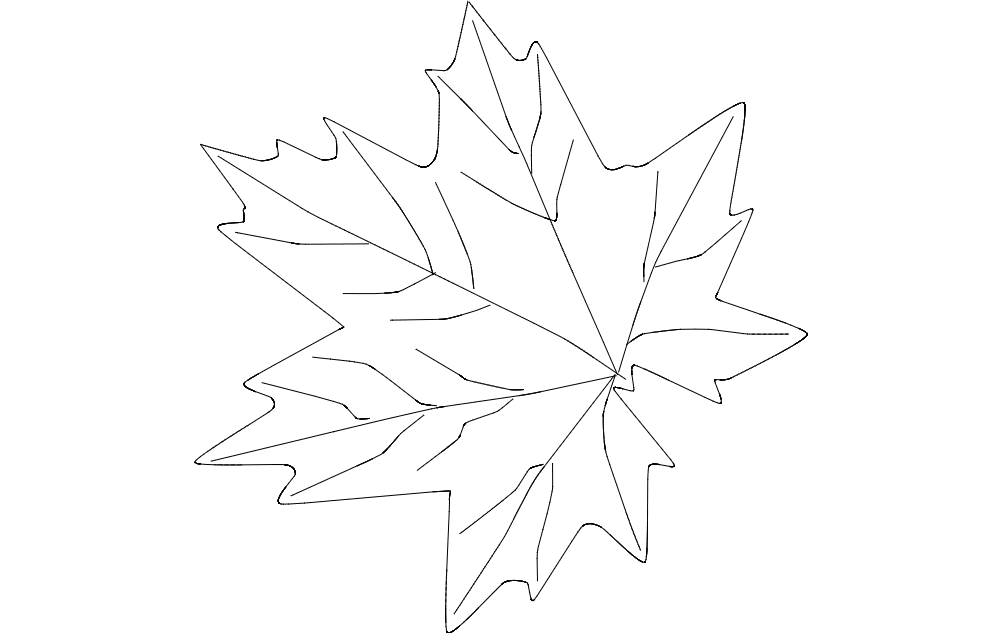 Maple Leaf Free DXF Vectors File
