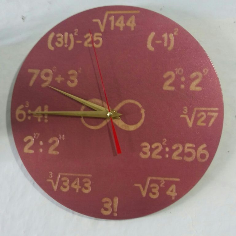 Mathematical Vector Wall Clock Design CDR File