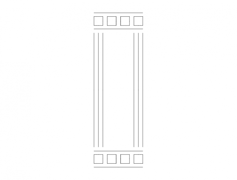 MDF Door Design 11 CNC Laser Cut DXF File