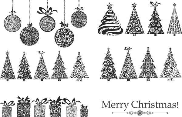 Merry Christmas Set Vector CDR File