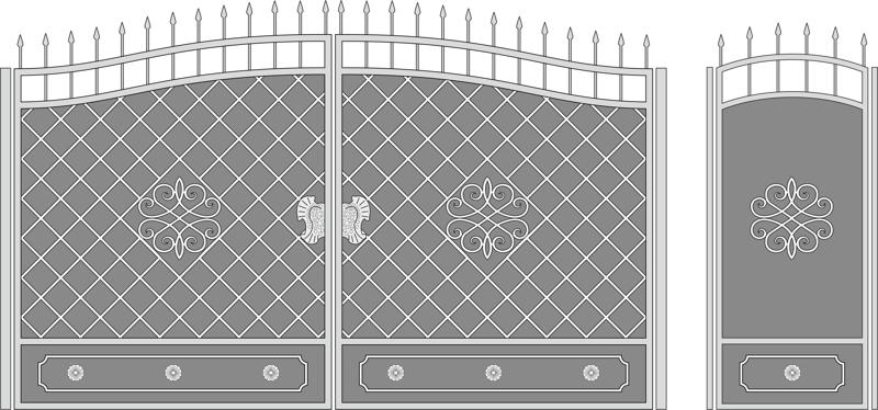 Metal Gate Forged Ornaments Vector Art Free Vector CDR File