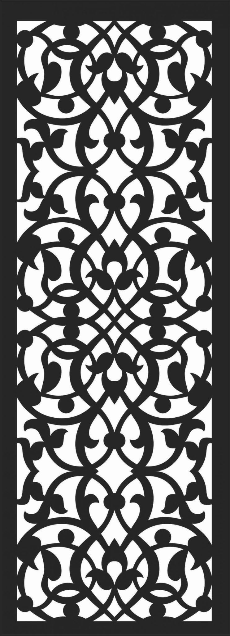 Metal Privacy Screen Panel DXF File