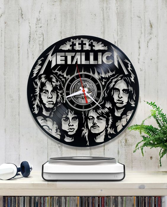 Metallica Vinyl Wall Clock Laser Cut CDR File