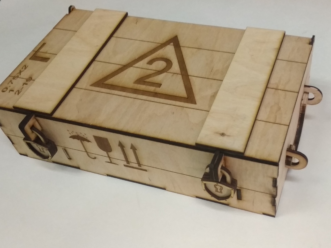 Military Ammo Crate Style Wooden Wine Box Laser Cut CDR File