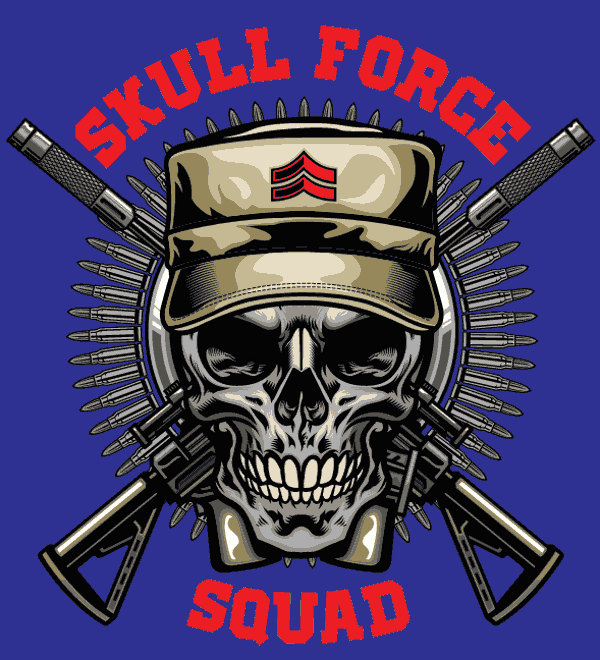 Military Skull Force Squad T Shirt Printing Design Free Vector