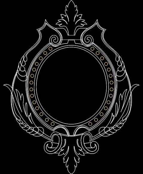 Mirror Frame 0550 Free DXF Vectors File