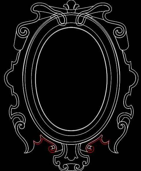 Mirror Frame 0556 Free DXF Vectors File