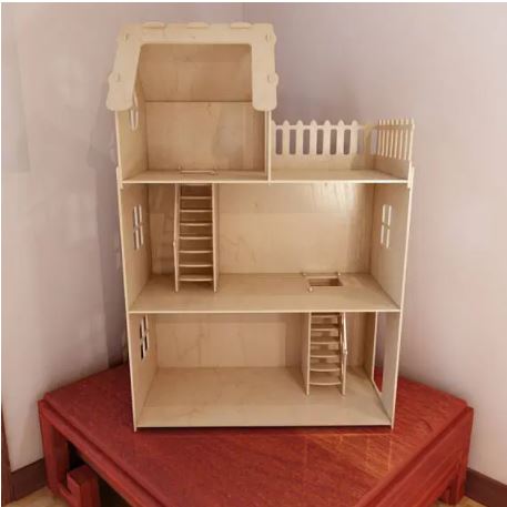Model of A Wooden Doll House CDR File