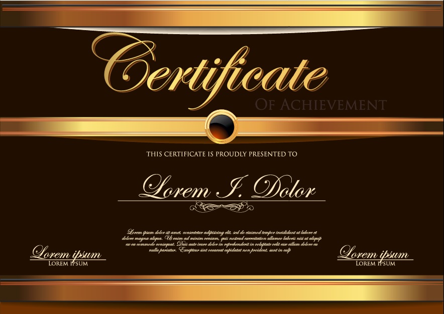 modern certificate vector