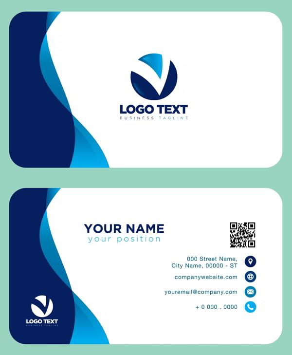 Modern Professional Business Card Free Vector