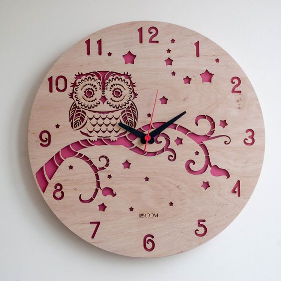 Modern Wall Clock Owl Free Vector CDR File