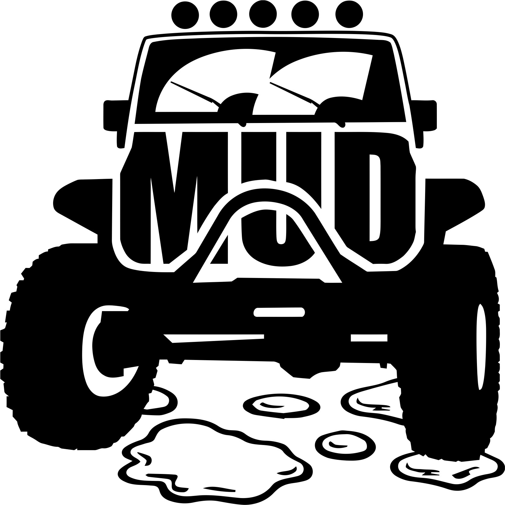 Mud Offroad Sticker Free CDR Vectors File