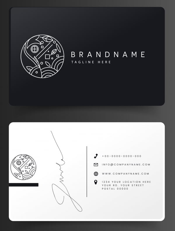 Name Card Templatee Free Vector