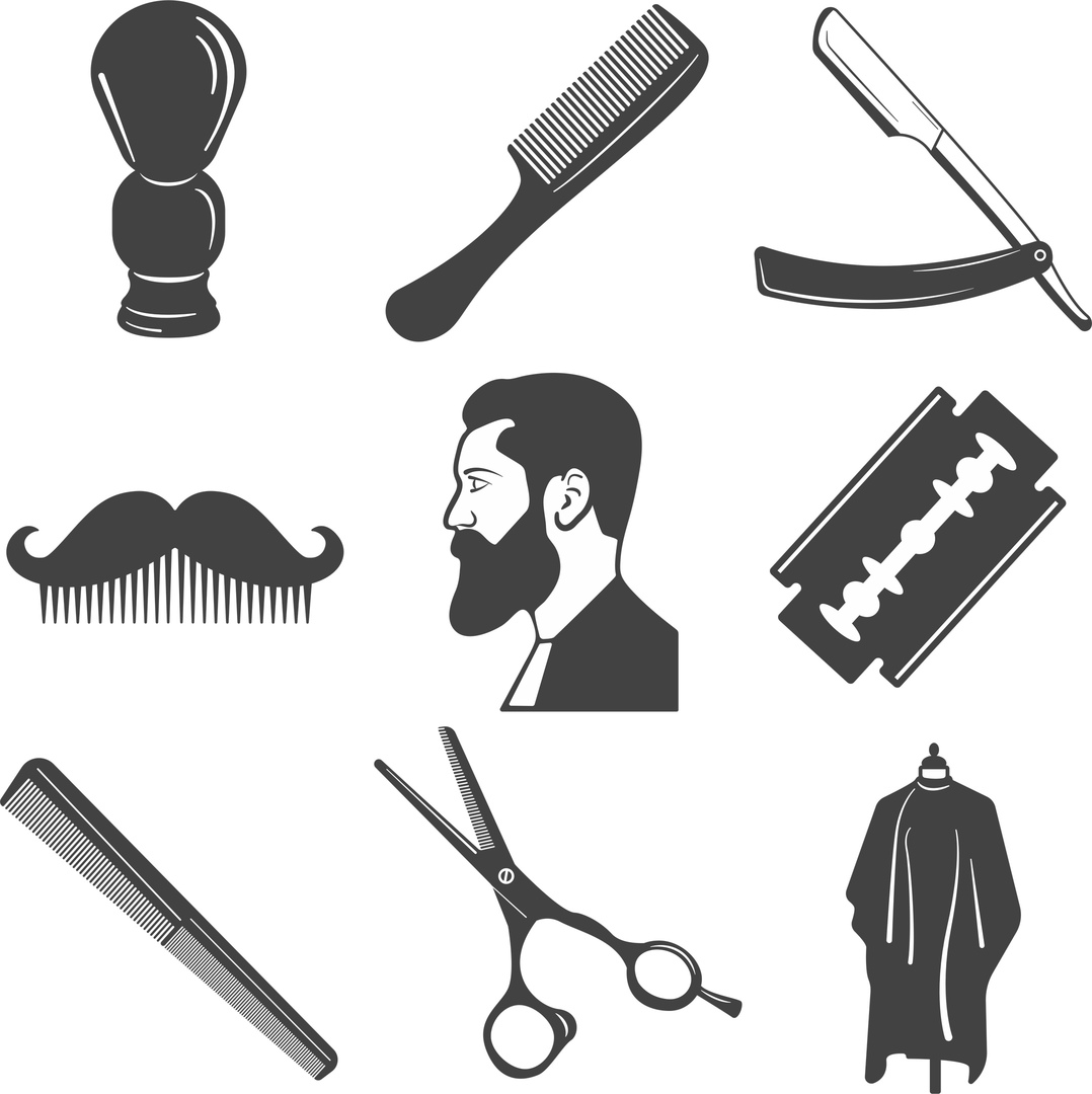 Barber shop E0010825 file cdr and dxf free vector download for