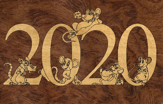 New Year 2020 Template Laser Cut CDR File