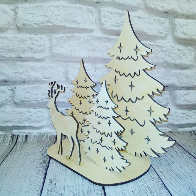 New Year Christmas Decoration Laser Cut Design CDR File