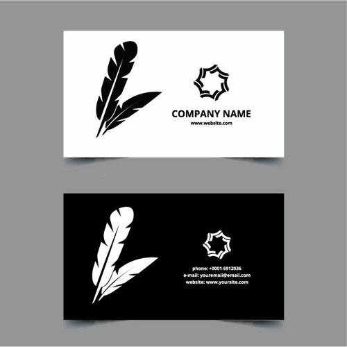 Notary Service Business Card Free Vector