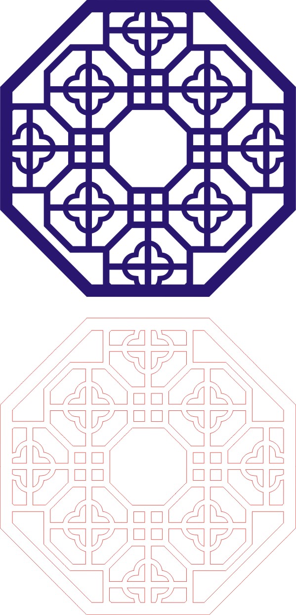 Octagon Block Tile Design Seamless pattern CDR File