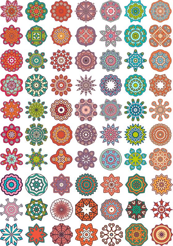 Ornamental colorful mandala CDR File