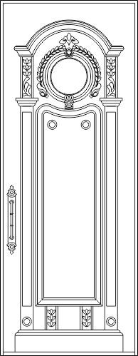 Ornamental Door Free DWG File