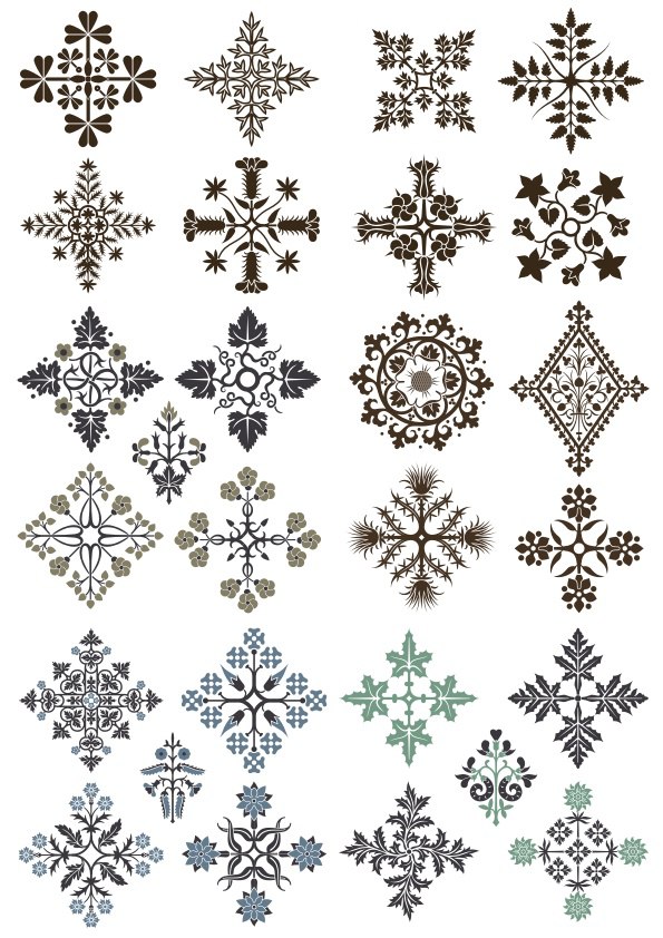 Ornamental Floral Patterns Free Vector CDR File