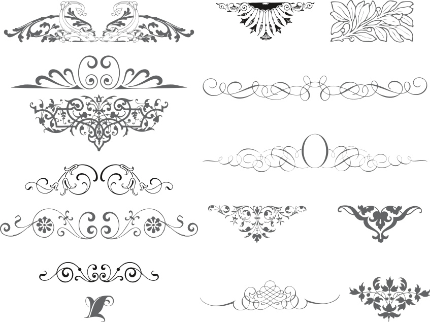 Ornaments Collection Free CDR Vectors File