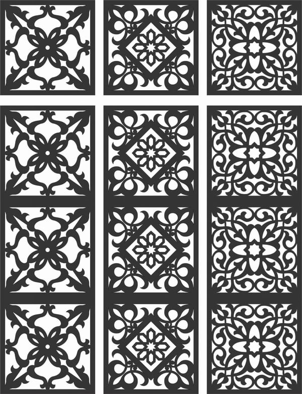 Outdoor Metal Privacy Screens for Decoration DXF File