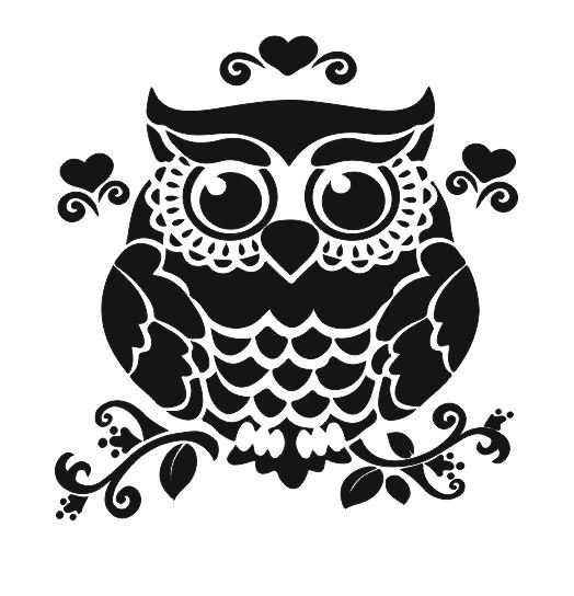 Owl On Branch Sticker CDR File