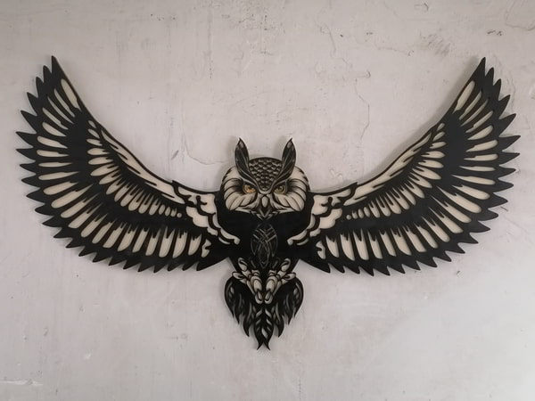 Owl Wall Art for Living Room Decor Ideas CDR Vectors File