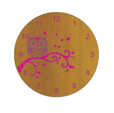Owl Wooden Clock CDR File