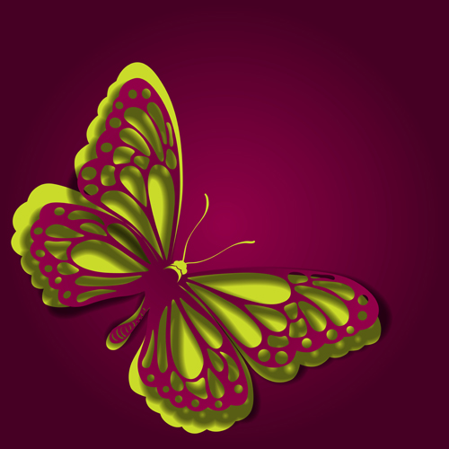 Paper Cut Butterfly Free Vector