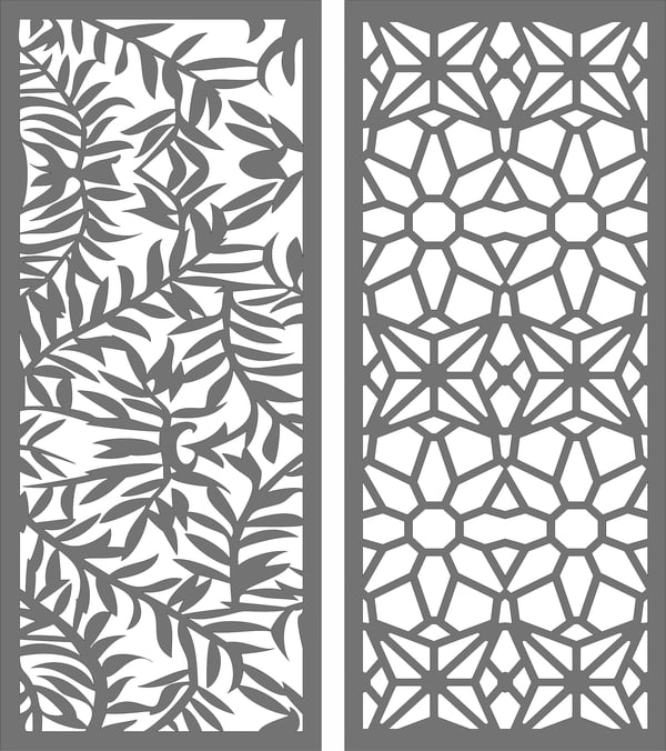 Partition Indoor Panel Screen Room Divider Seamless Design Patterns Free Vector