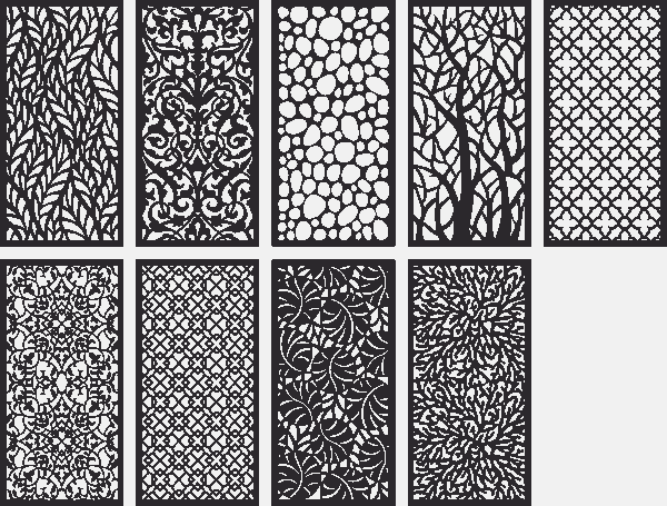 Pattern Panel Screen Collection Free CDR Vectors File