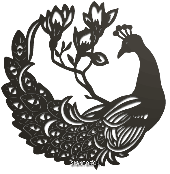 Peacock Free Dxf For Cnc DXF Vectors File
