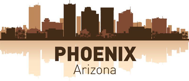 Phoenix Arizona Skyline City Silhouette Vector Free CDR Vectors File ...