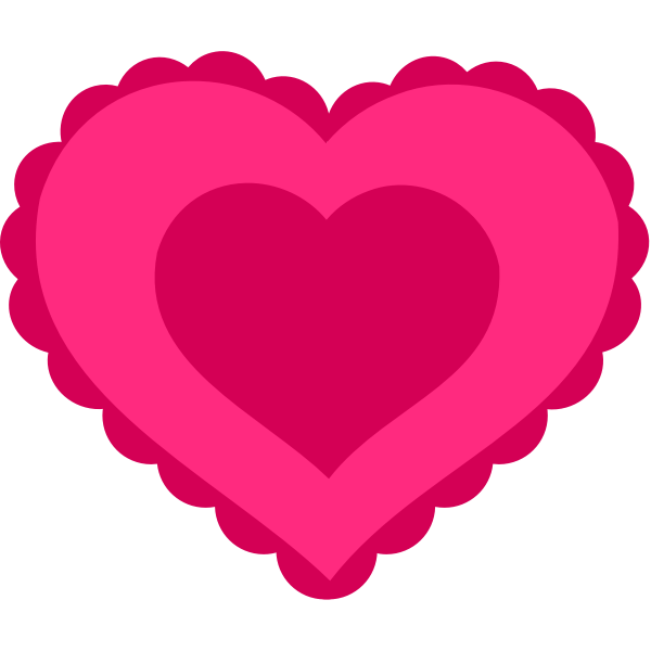 Pixabella Pink Lace Heart Vector SVG File