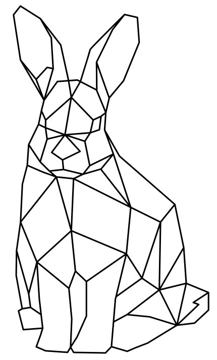 Polygonal Rabbit Artline CDR File