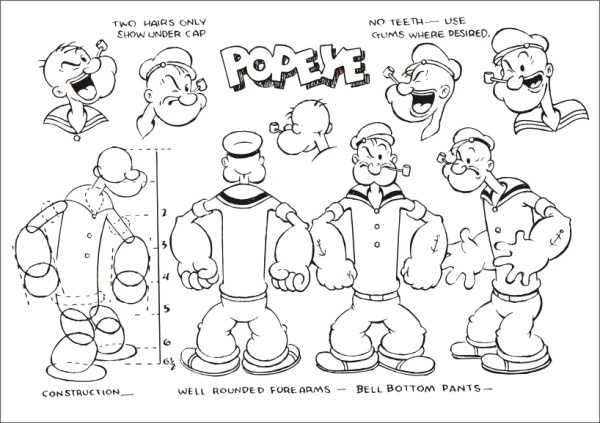 Popaye Sailer Man Cartoon CDR File