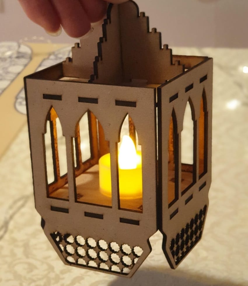 Ramadan Decorative Wooden Lantern PDF File Vector File