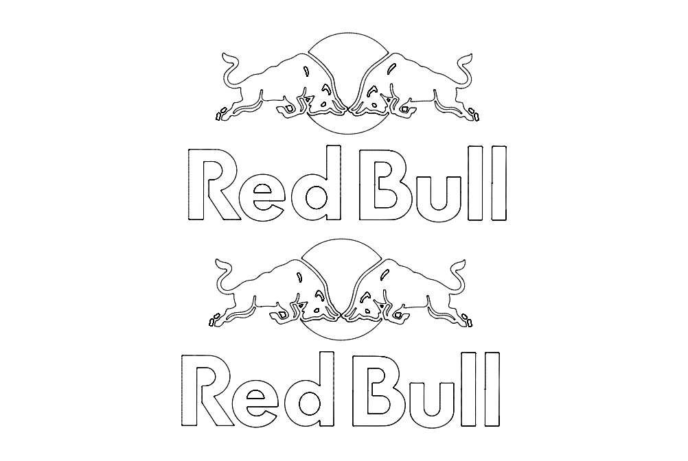 Red Bull Free Vector DXF File