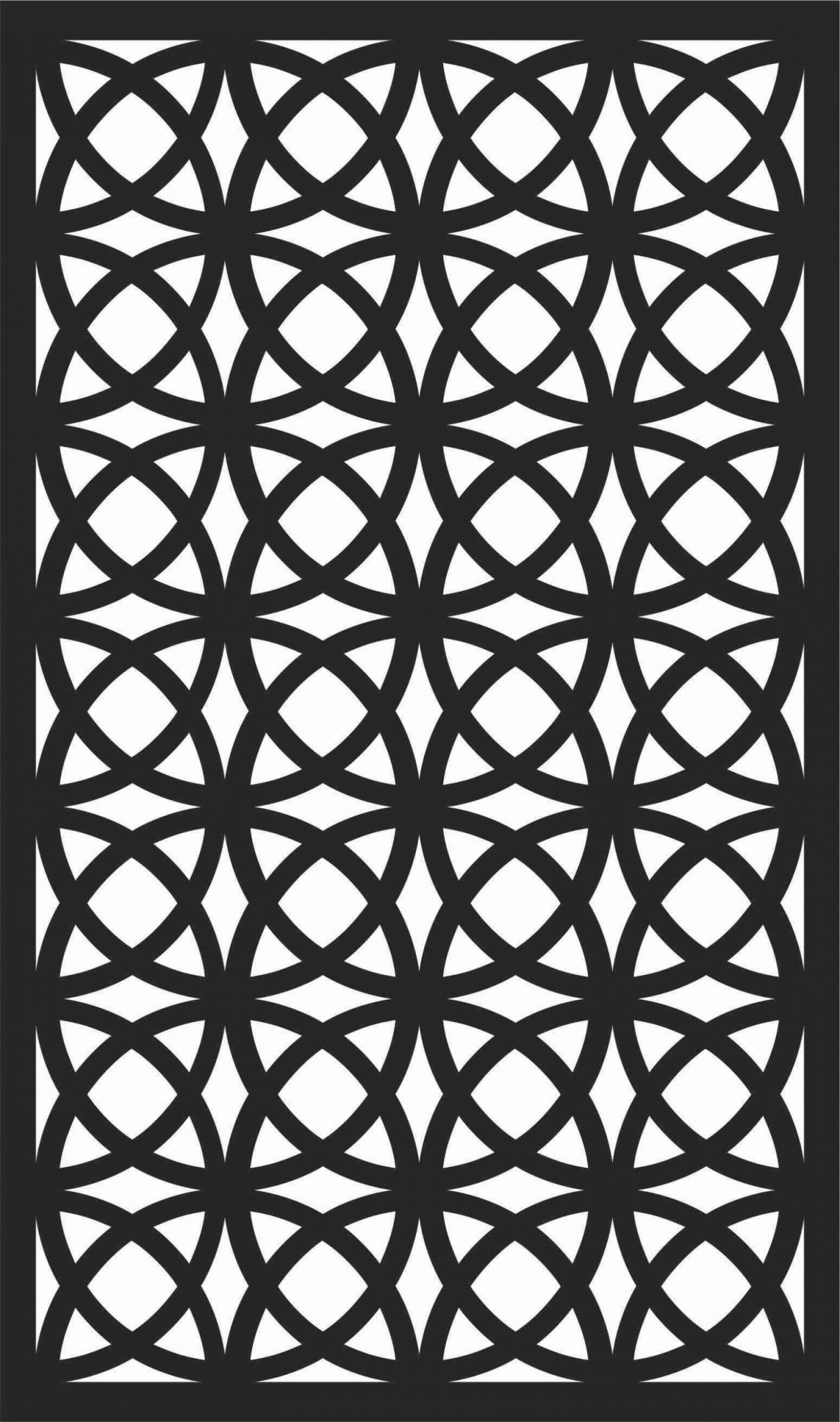 Roman Metal Privacy Outdoor Screens Panel DXF File