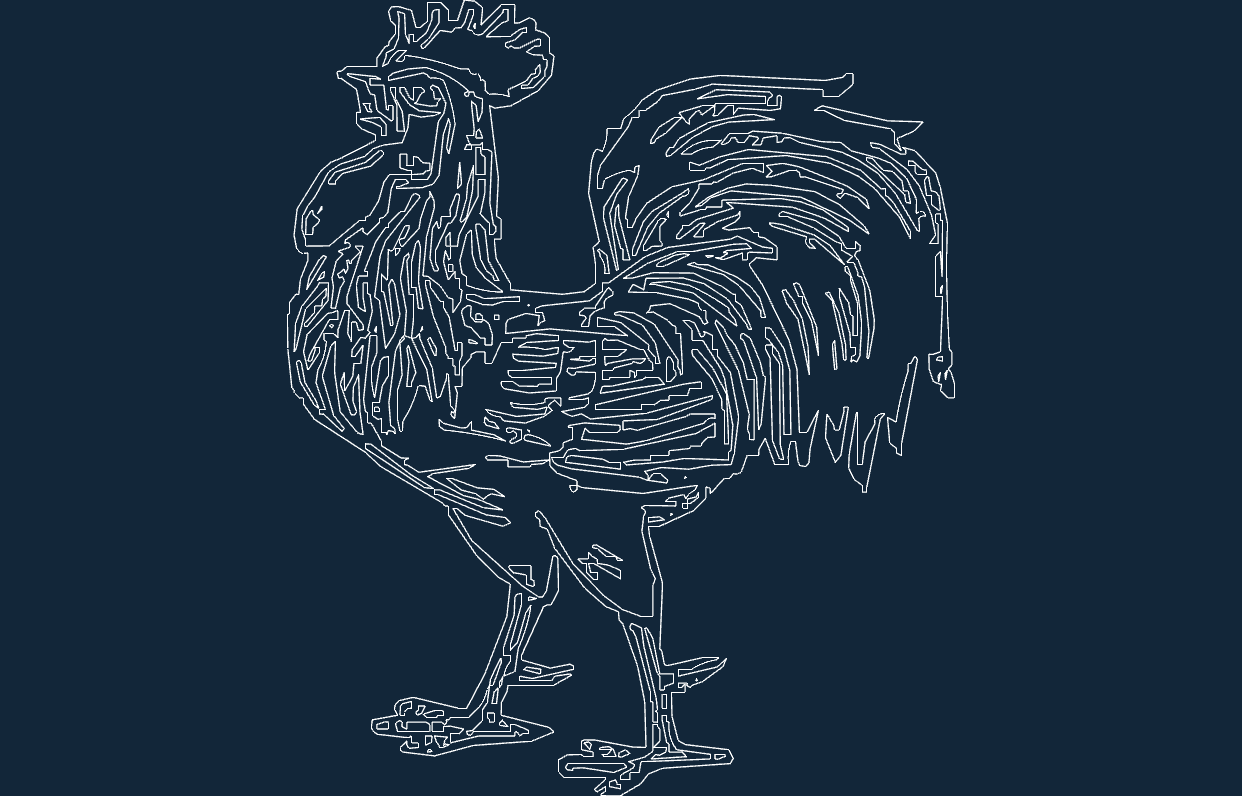 Rooster Free Dxf For Cnc DXF Vectors File