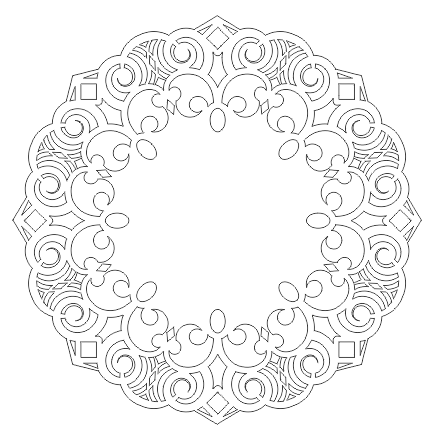 Round Decorative Pattern Free CDR File